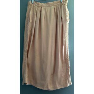 Vintage Daniel Niveau Silk Pencil Skirt Womens 14 Peach Retro Elegant Chic boho